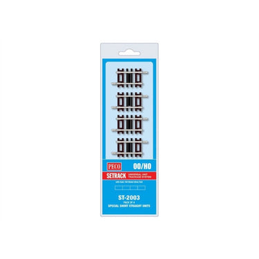 Peco ST2003 HO/OO Special Short Straight (Pack of 4)